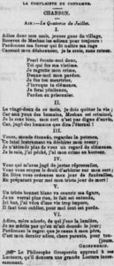 «La complainte du condamné» - Morning Chronicle, 23 mars 1864