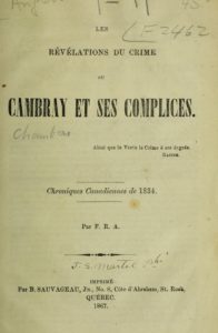 Page couverture de l'édition de 1867 du livre d'Angers.